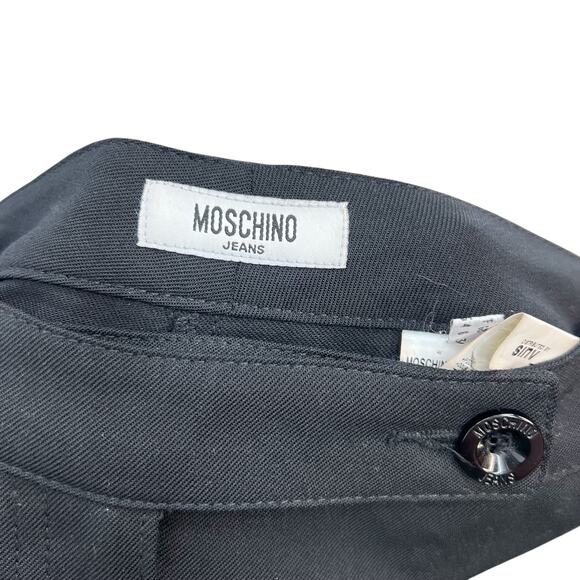 Moschino Jeans‎ Donna Dress Pants Trousers Double Button Waist Black Size US 4 - Picture 12 of 15